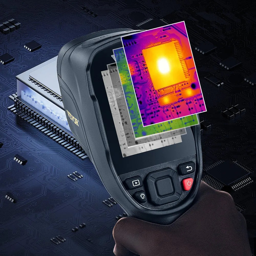 VEVOR Thermal Imaging Camera, 320 x 240 Pixels Super Resolution, 25Hz Refresh Rate Infrared Camera with -4 to 752°F Temperature Range, 32G Built-in SD Card, and Rechargeable Li-ion Battery