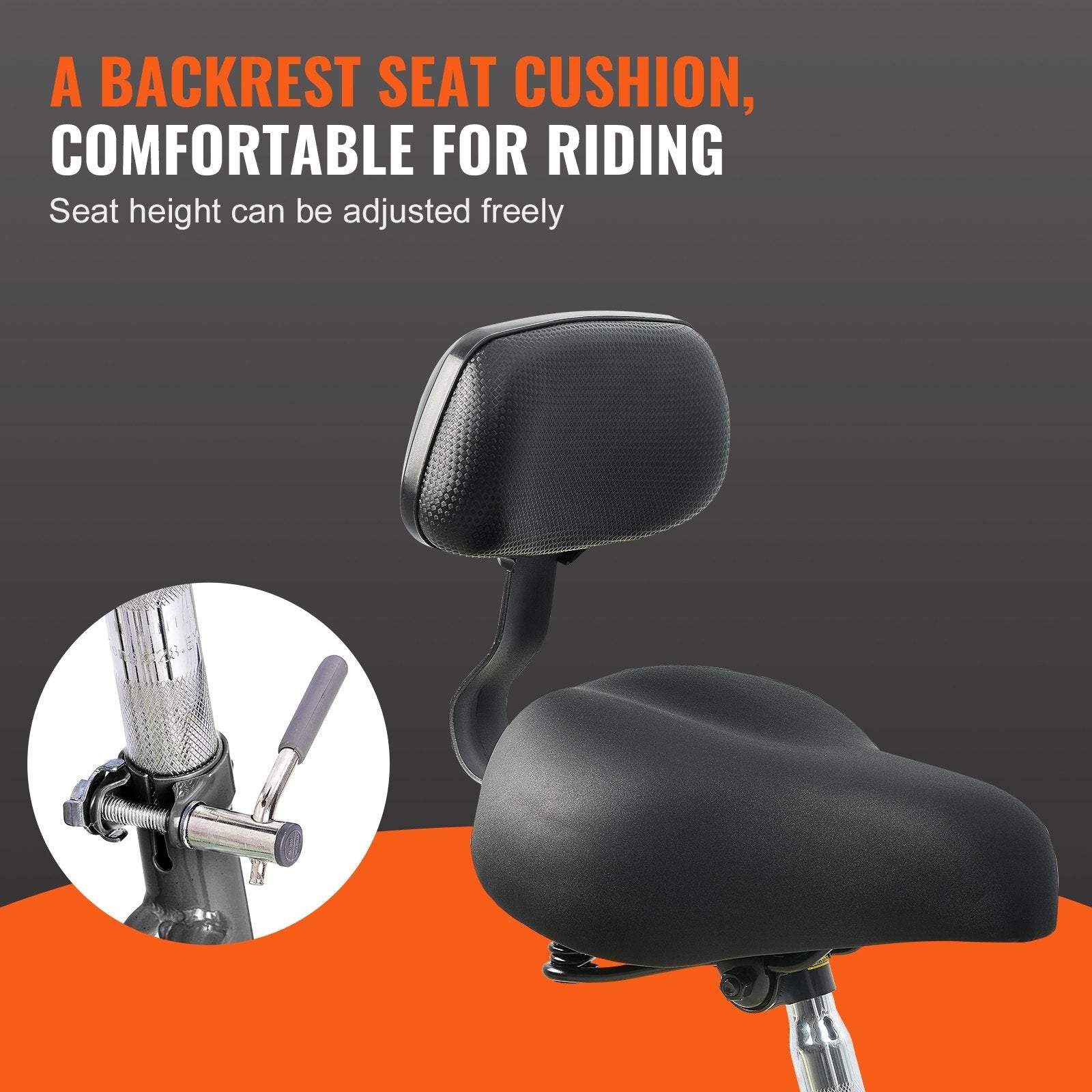 VEVOR Adult Tricycles Bike, 7 Speed Adult Trikes, 20 Inch Three-Wheeled Bicycles, Carbon Steel Cruiser Bike with Basket and Adjustable Seat, Picnic Shopping Tricycles for Seniors, Women, Men (Black)