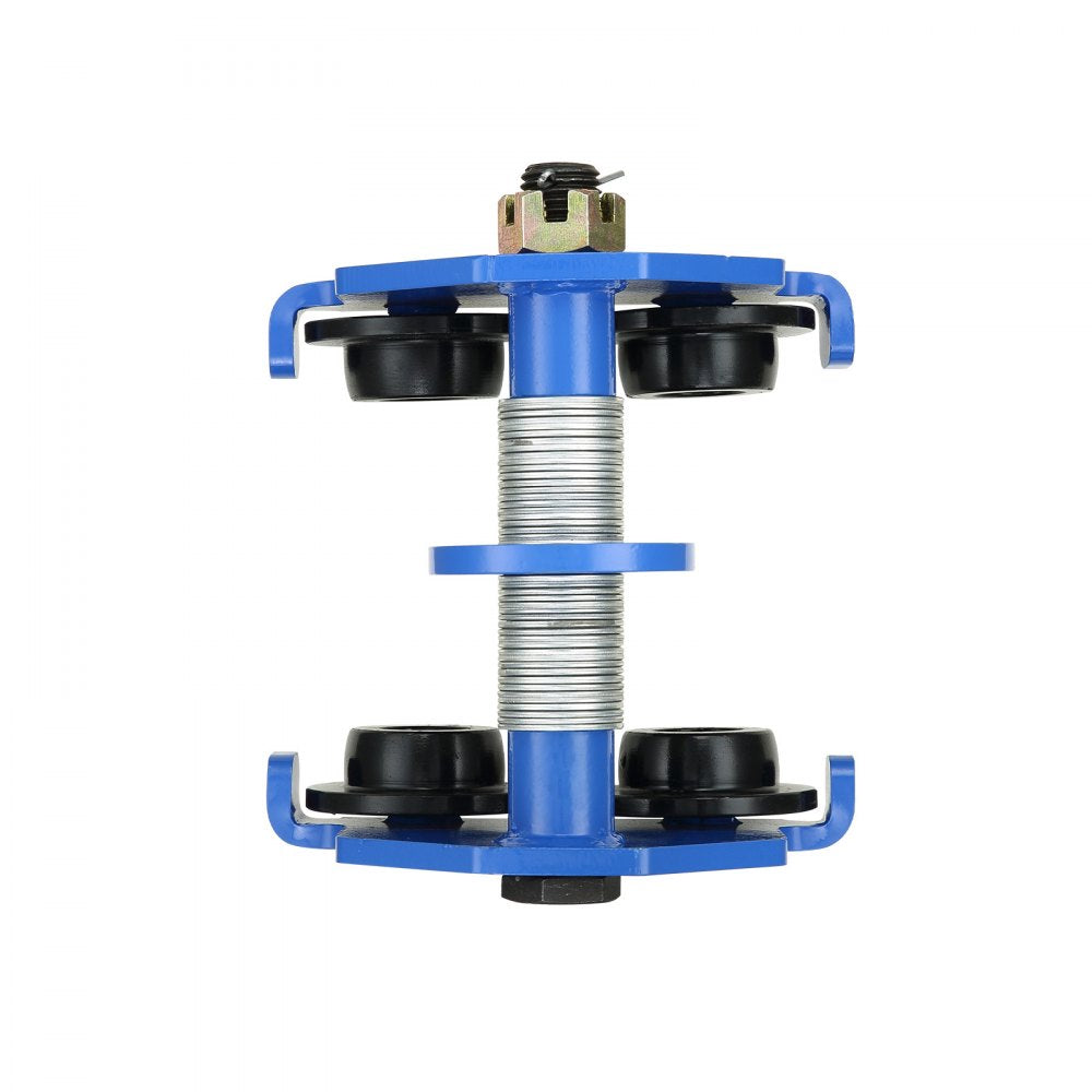 VEVOR Manual Trolley, 4400 lbs/2 Ton Load Capacity, Push Beam Trolley with Dual Wheels, Adjustable for I-Beam Flange Width 2.5" to 7", Heavy Duty Alloy Steel Garage Hoist for Straight Curved I Beam