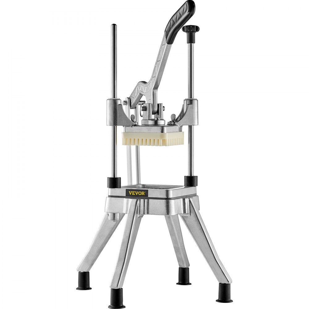 VEVOR Commercial Vegetable Fruit Chopper 1/2? Blade Heavy Duty Professional Food Dicer Kattex French Fry Cutter Onion Slicer Stainless Steel for Tomato Peppers Potato Mushroom, Sliver