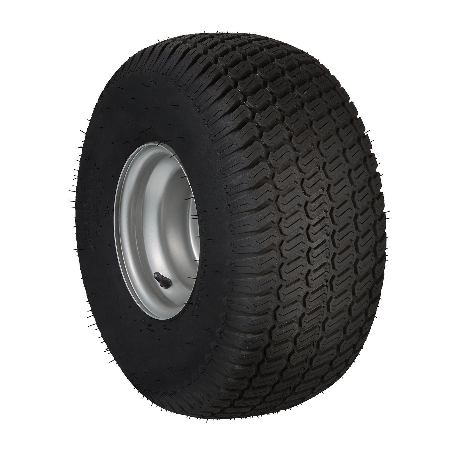 VEVOR Lawn Mower Tires with Rim, 20x8-8" Tubeless Tractor Tires, 2-Pack Tire, S-Turf Pneumatic Tires with 3.5" Offset Hub and 3/4" Bushing Size, for Riding Mowers Lawn Tractors