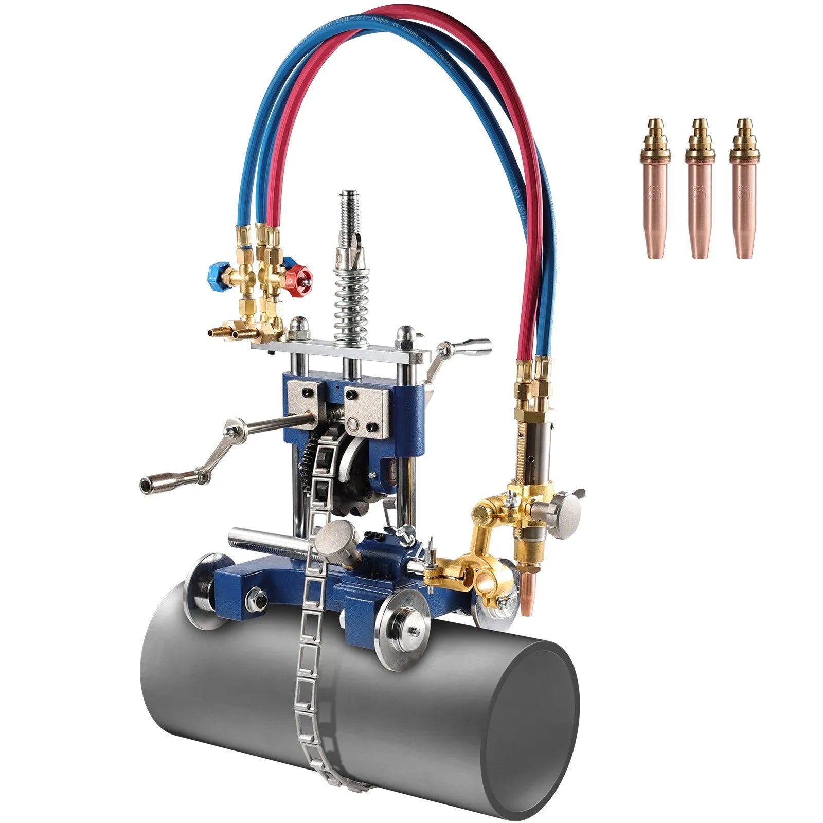 VEVOR CG2-11Y Manual Gas Pipe Cutting Machine 0.2"-2" Thick Pipe 0°-45° Portable