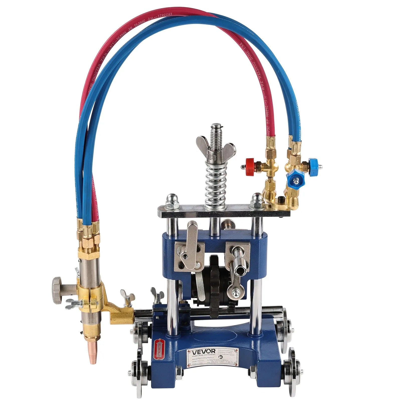 VEVOR CG2-11Y Manual Gas Pipe Cutting Machine 0.2"-2" Thick Pipe 0°-45° Portable