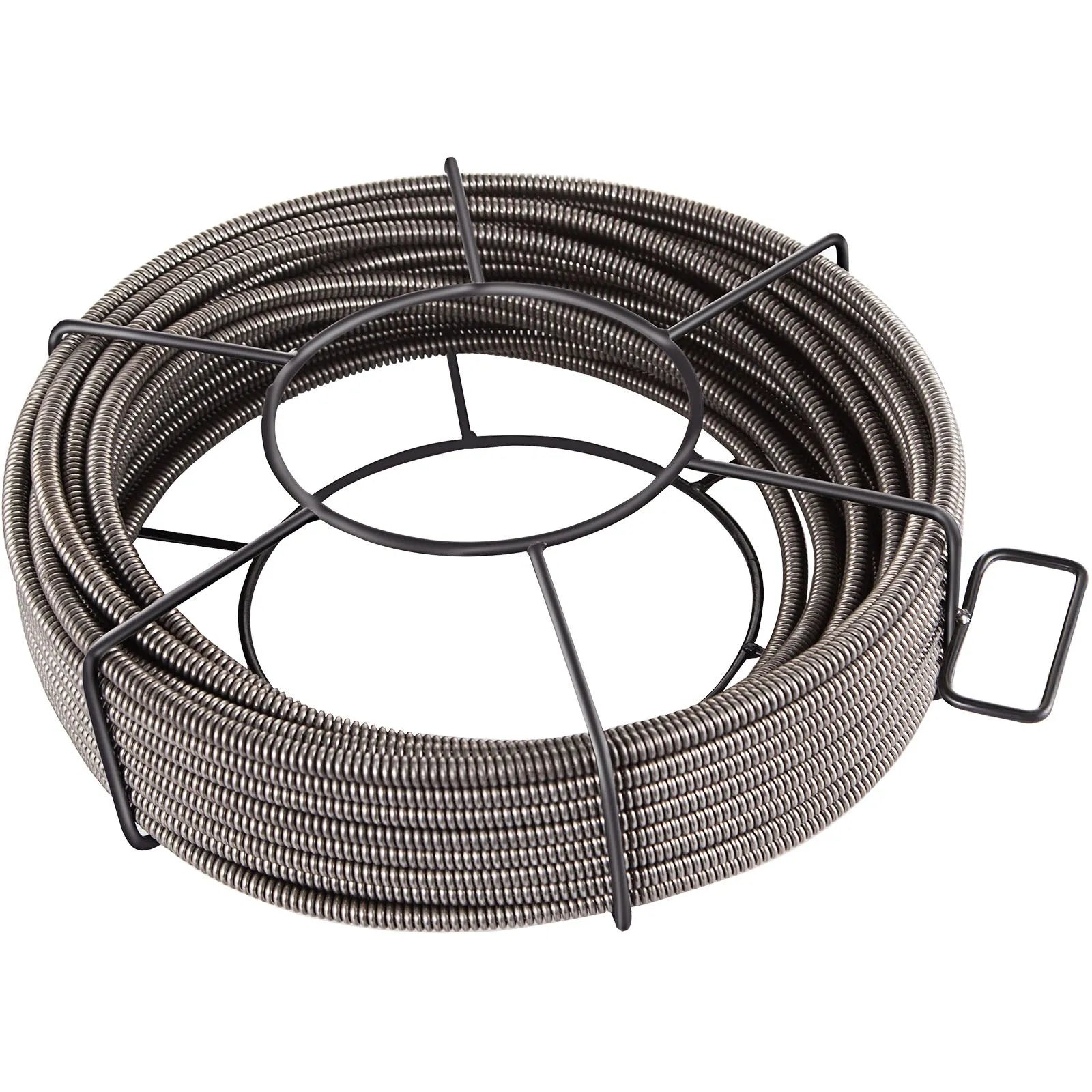 VEVOR Drain Cleaning Cable 75 Feet x 3/8 Inch Solid Core Cable Sewer Cable Drain Auger Cable Cleaner Snake Clog Pipe Drain Cleaning Cable Sewer Drain Auger Snake Pipe