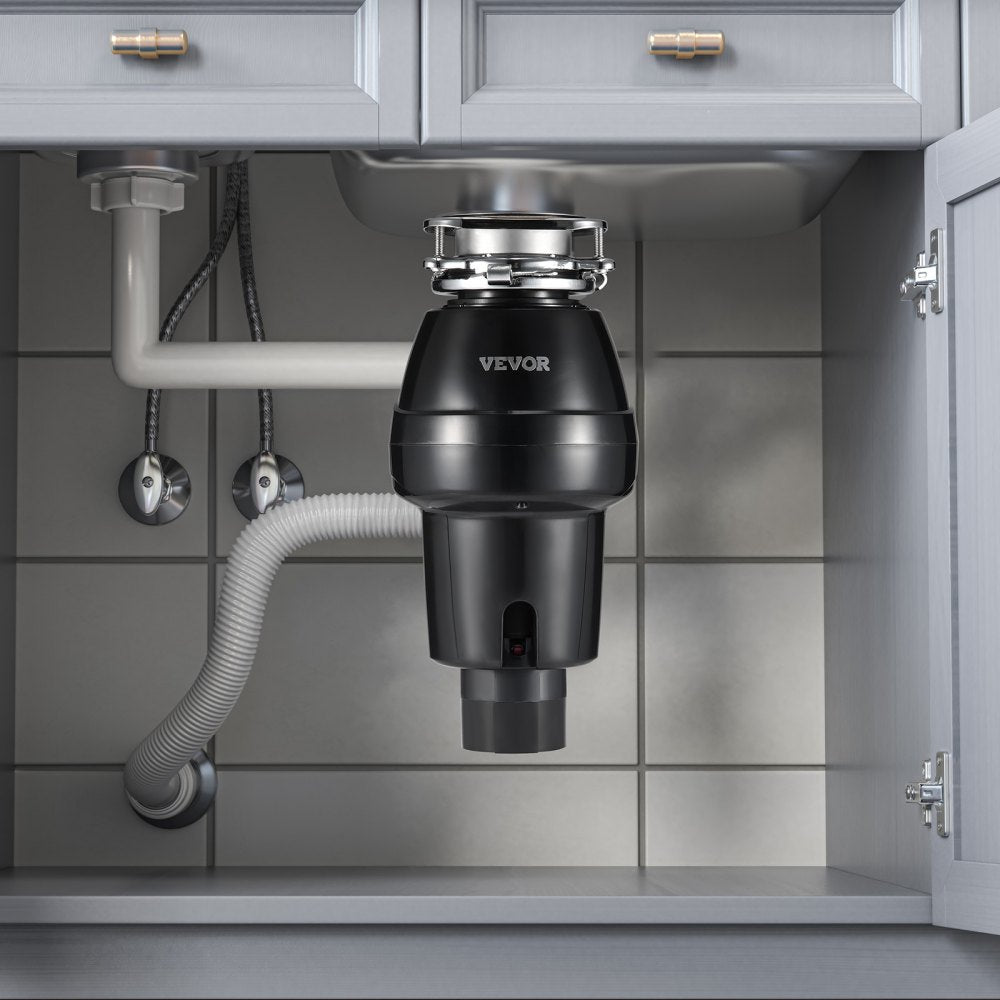 VEVOR Garbage Disposal 3/4 HP Continuous Food Waste Disposer 3260 RPM 3-Bolt