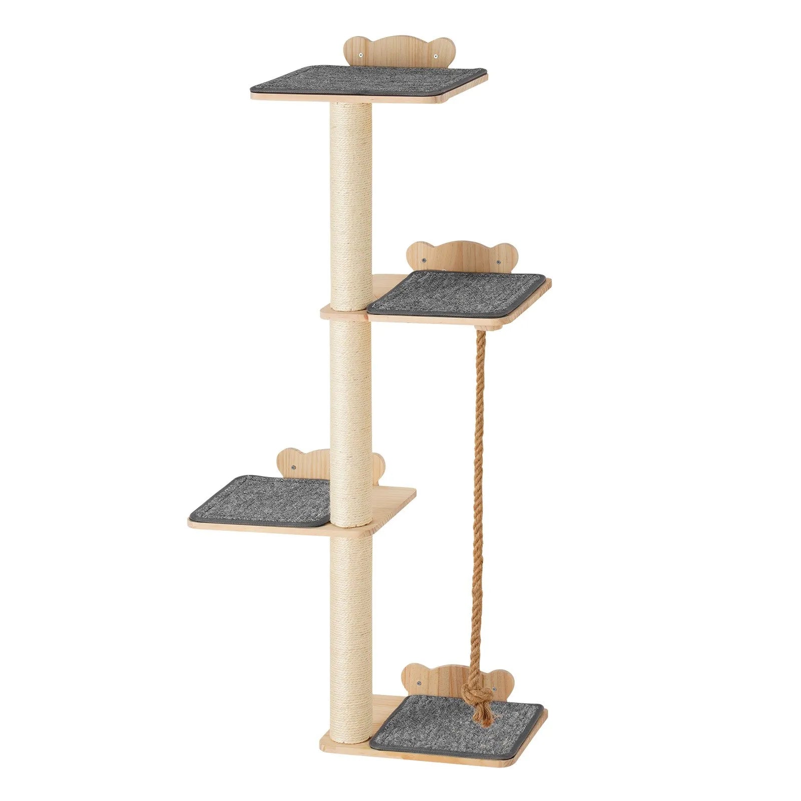 VEVOR Wall Mounted Cat Shelves Tree with Platform Tree-Shaped Cat Furniture