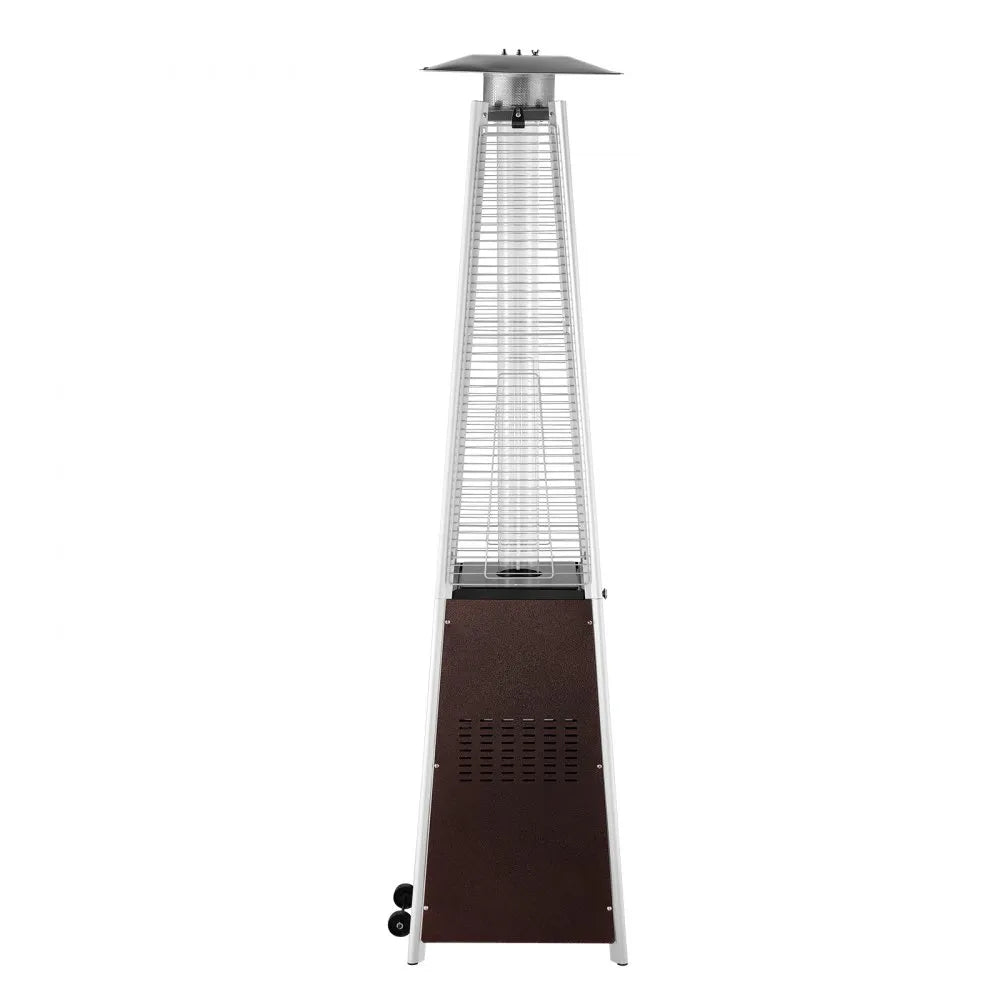 48,000 BTU Pyramid Propane Patio Heater with Wheels, Bronze Finish