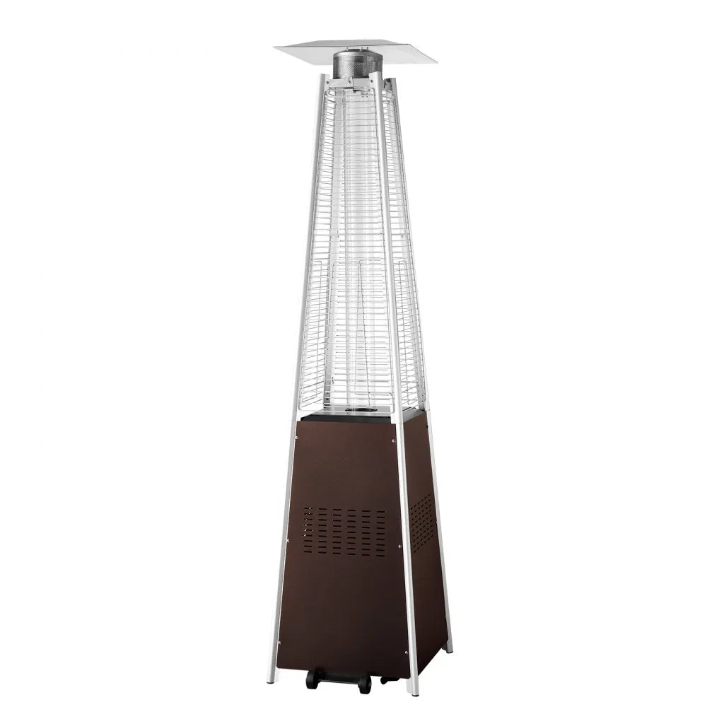 48,000 BTU Pyramid Propane Patio Heater with Wheels, Bronze Finish