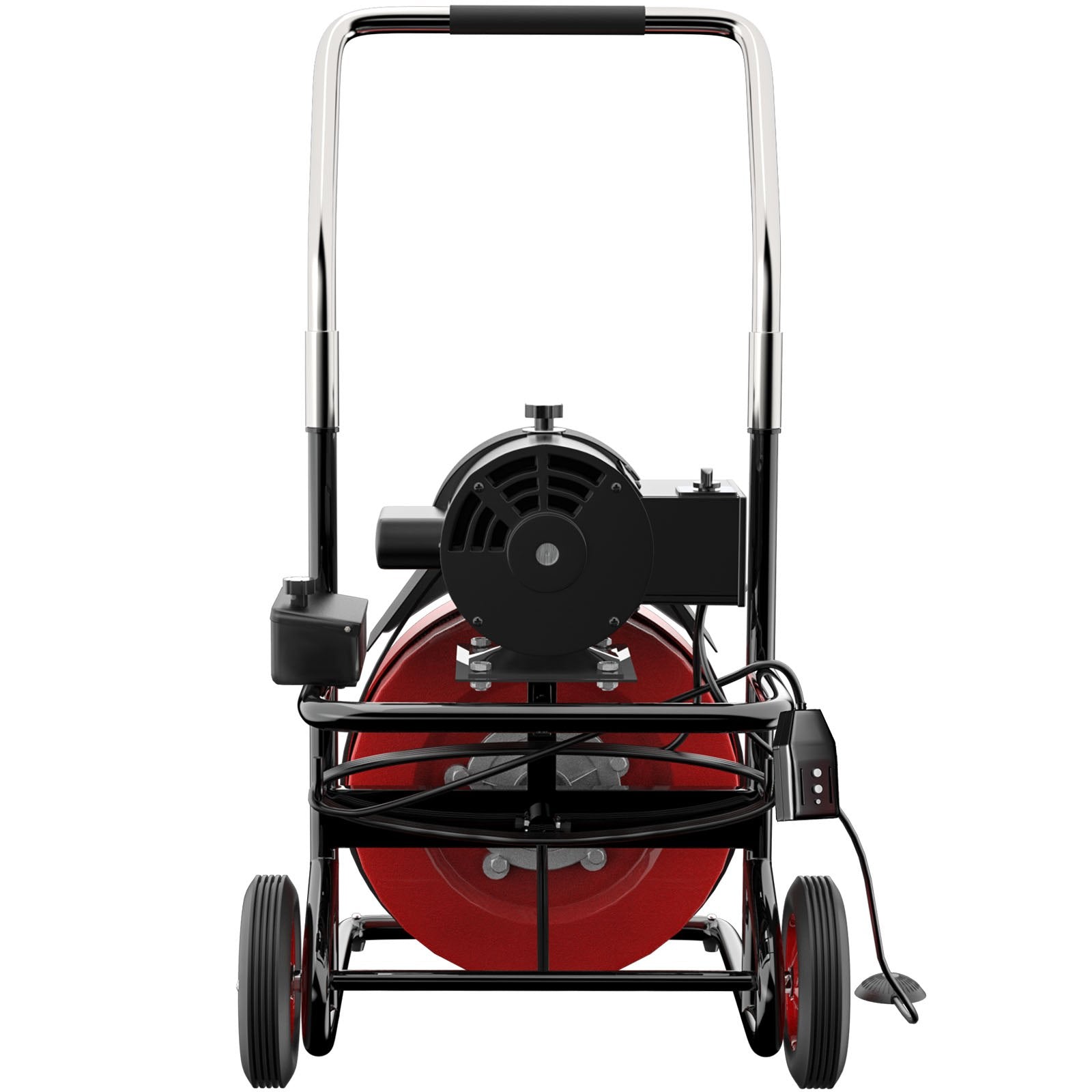 VEVOR 100Ft x 3/8Inch Drain Cleaner Machine fit 1 Inch (25mm) to 4 Inch(100mm) Pipes 370W Drain Cleaning Machine Portable Electric Drain Auger with Cutters Drain Auger Cleaner Plumbing Tool