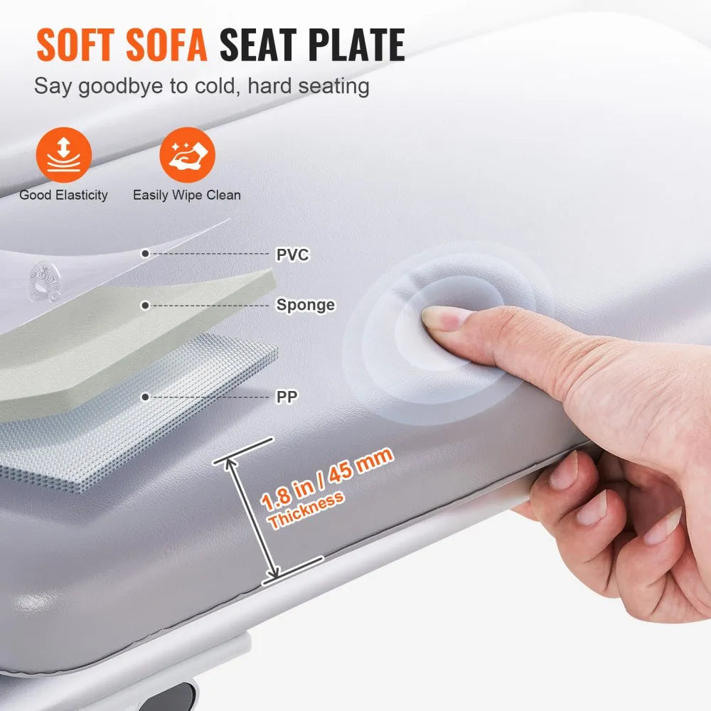 VEVOR Tub Transfer Bench for Bathtub 500lbs, Shower Seats for Adults, Lightweight Shower Bench for Elderly and Disabled with Padded Seat, Non-Slip Bath Seats with Armrest and Reversible Backrest
