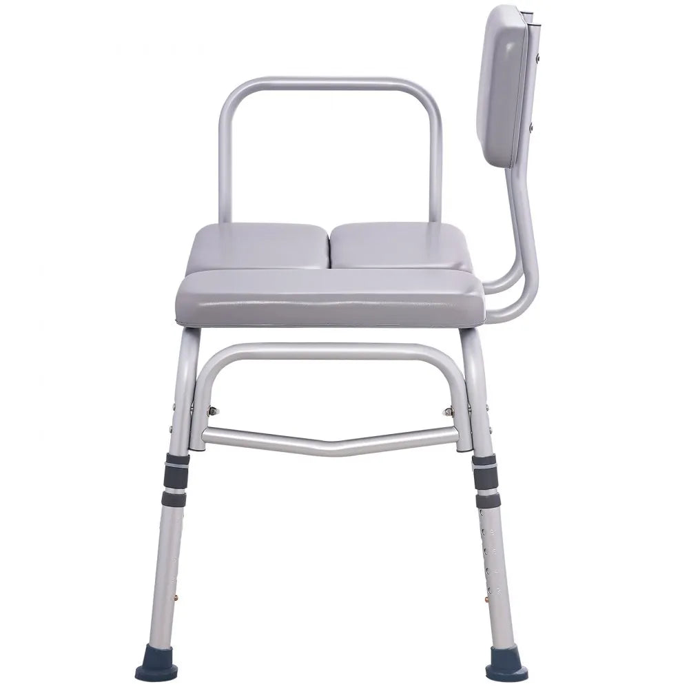VEVOR Tub Transfer Bench for Bathtub 500lbs, Shower Seats for Adults, Lightweight Shower Bench for Elderly and Disabled with Padded Seat, Non-Slip Bath Seats with Armrest and Reversible Backrest
