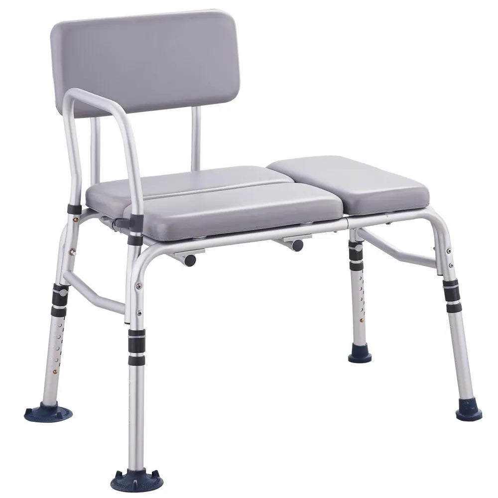 VEVOR Tub Transfer Bench for Bathtub 500lbs, Shower Seats for Adults, Lightweight Shower Bench for Elderly and Disabled with Padded Seat, Non-Slip Bath Seats with Armrest and Reversible Backrest