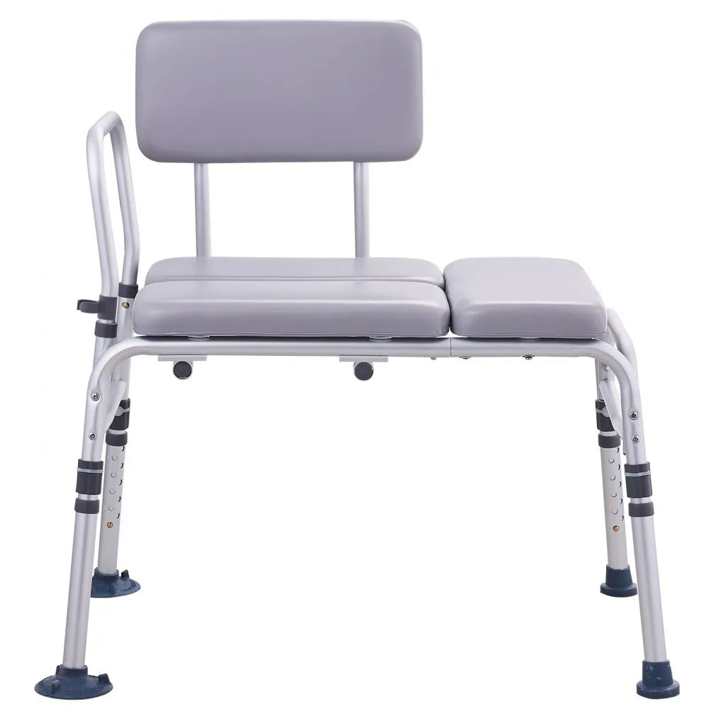 VEVOR Tub Transfer Bench for Bathtub 500lbs, Shower Seats for Adults, Lightweight Shower Bench for Elderly and Disabled with Padded Seat, Non-Slip Bath Seats with Armrest and Reversible Backrest
