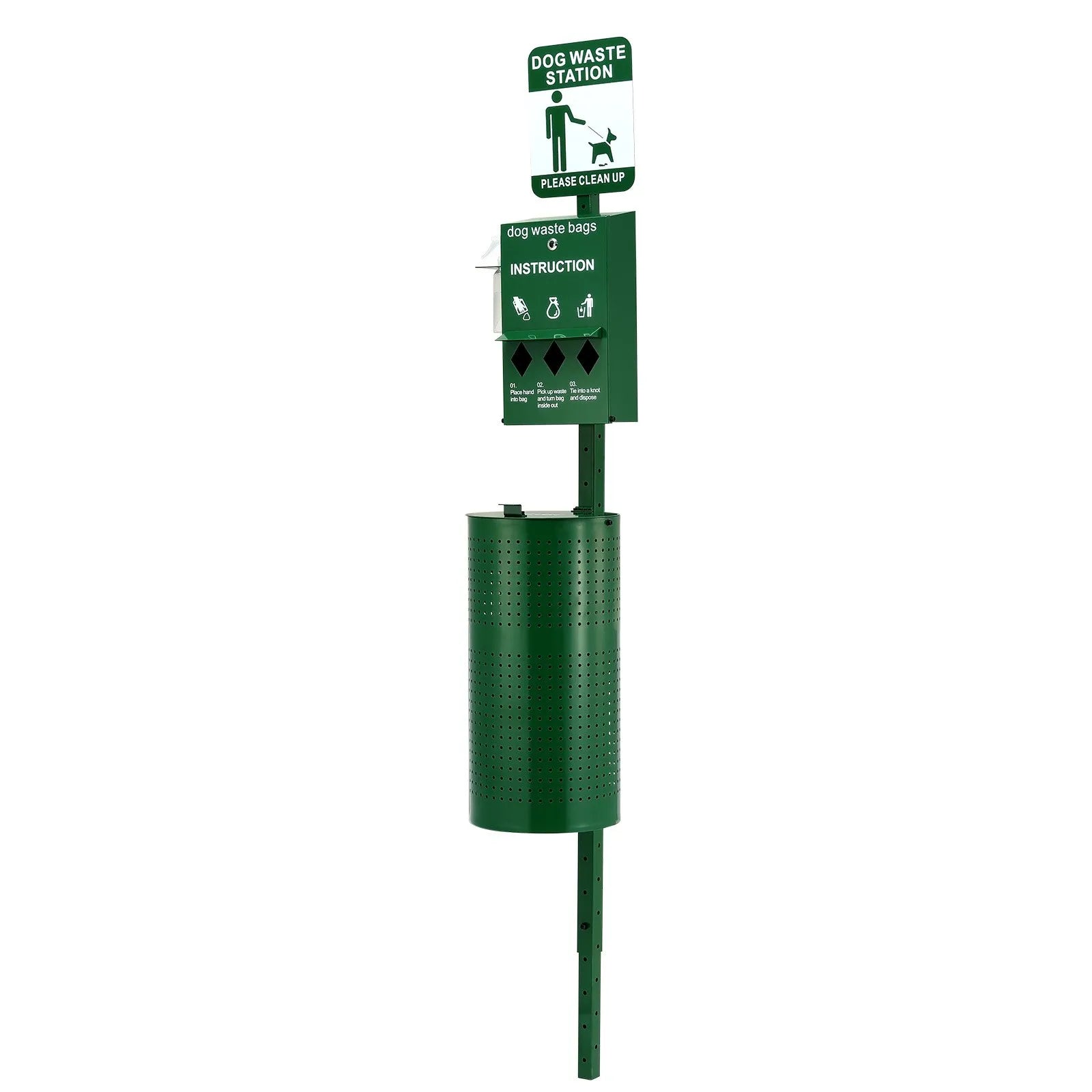 VEVOR Dog Waste Station with 600 Dog Poop Bags Commercial Park Pet Poop Station