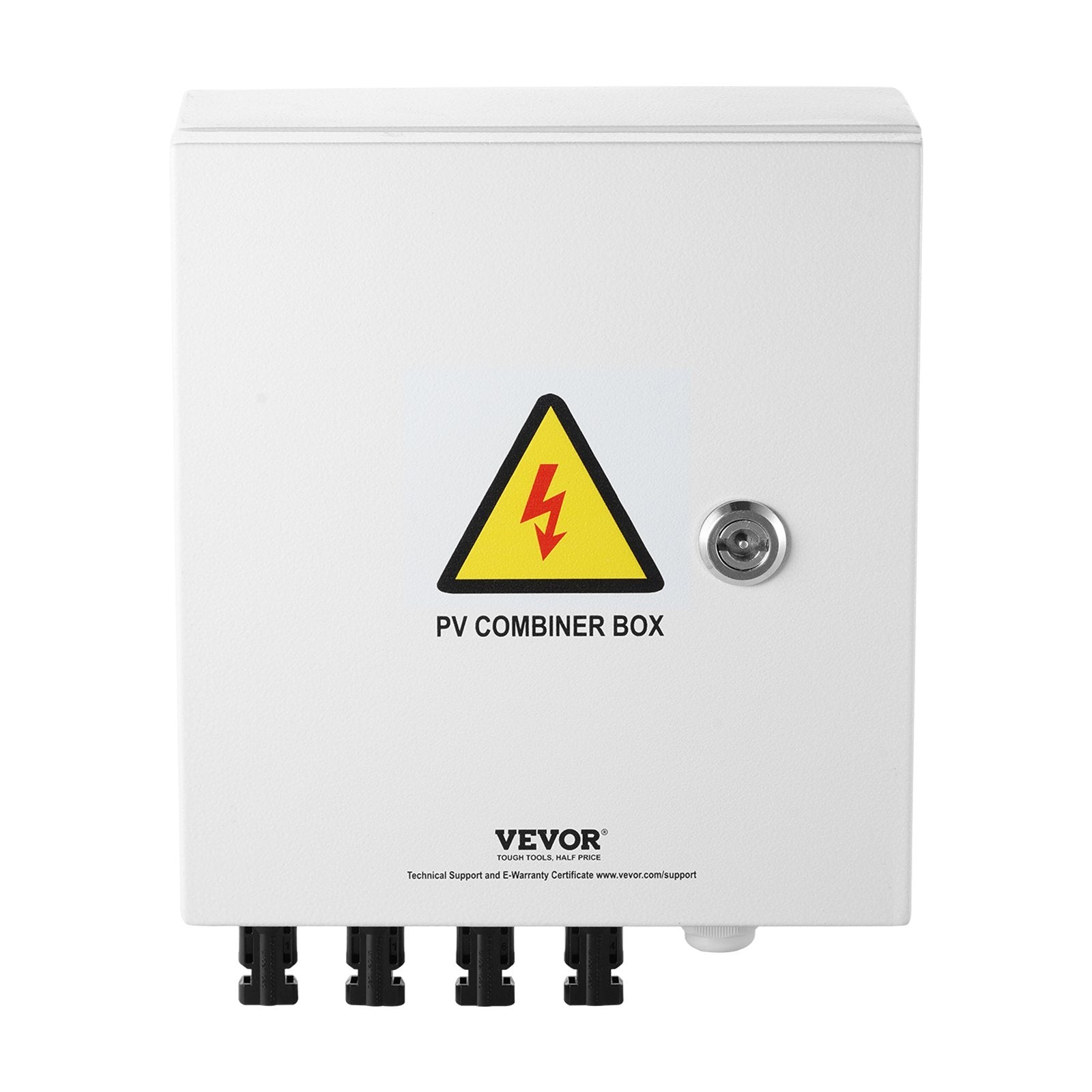 VEVOR Solar PV Combiner Box 4 String 15A for Solar Panel System Steel Case IP65