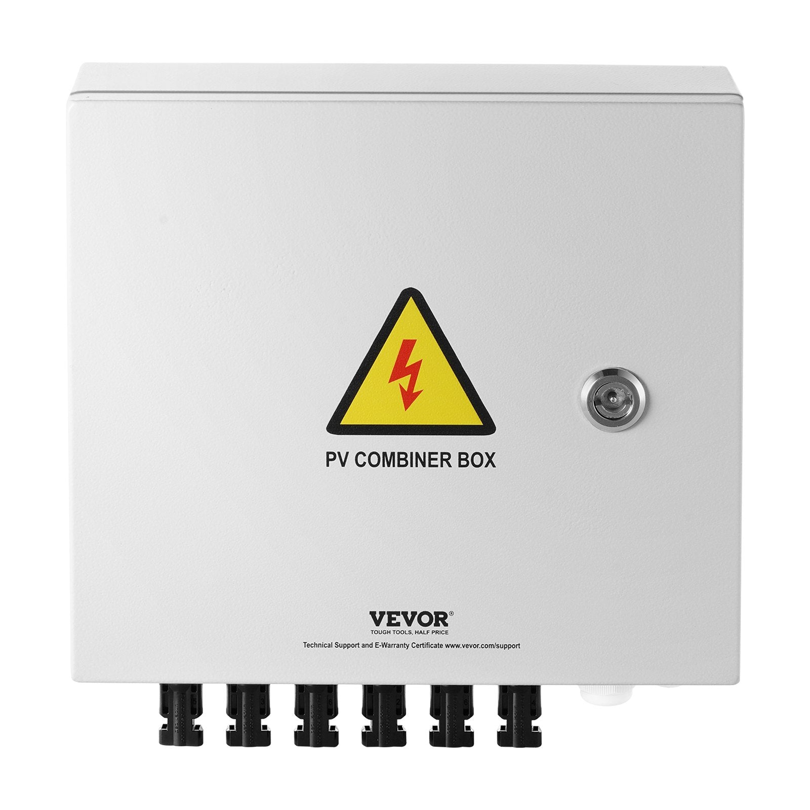 VEVOR Solar PV Combiner Box 6 String 15A for Solar Panel System Steel Case IP65