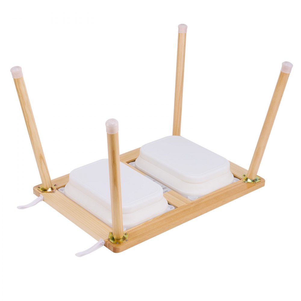 VEVOR Kids Sensory Table & Chair Set Sand Water Play Table with 2 Storage Bins