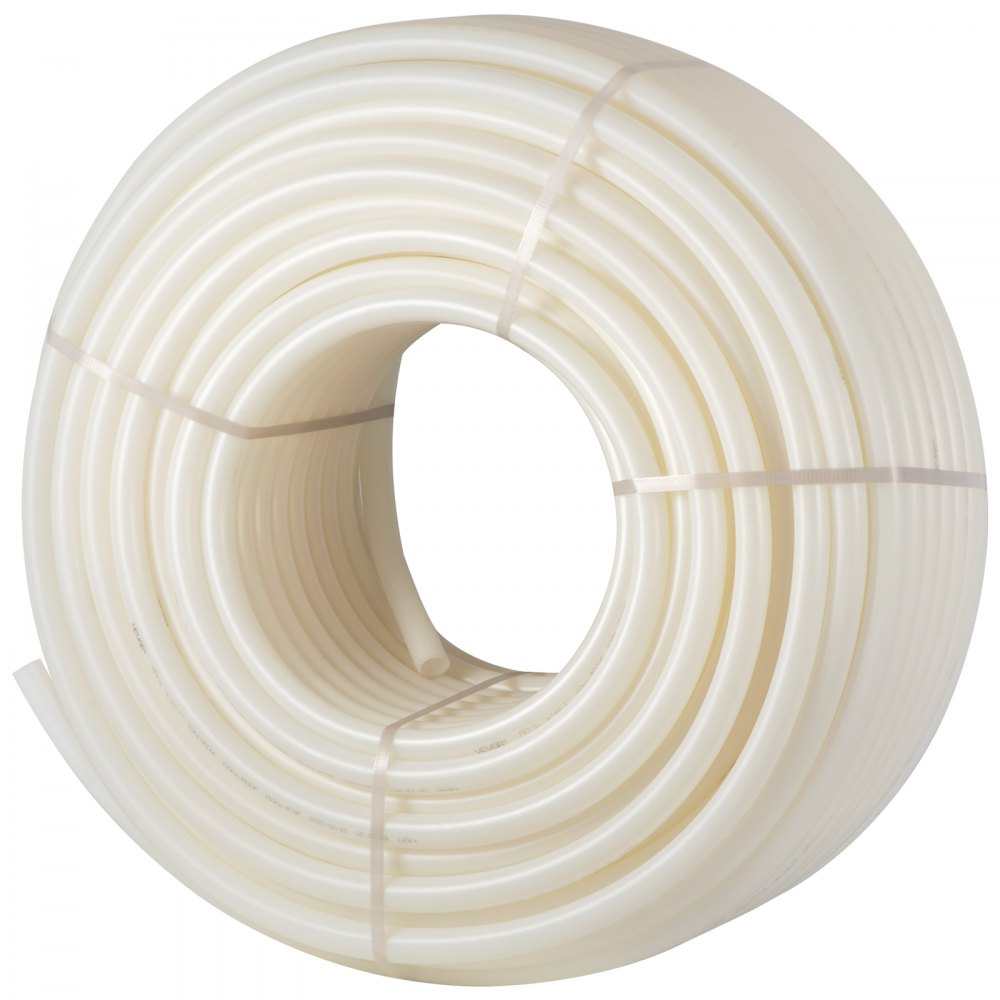 VEVOR PEX Pipe, 1 Inch x 500 FT PEX Tubing, Non Oxygen Barrier White PEX-B Pipe, Flexible PEX Water Line for RV Sewer Hose, Plumbing, Radiant Heating