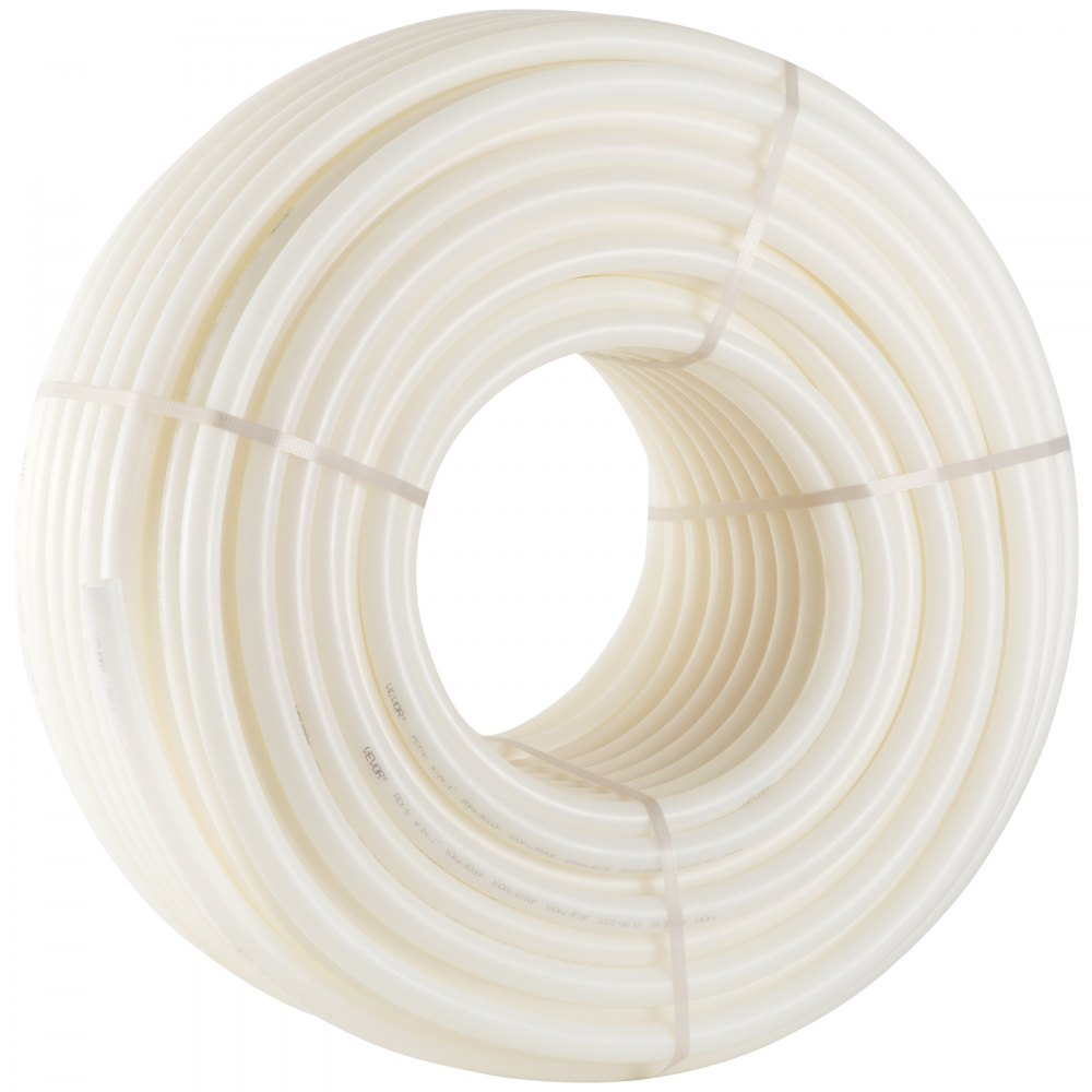 VEVOR PEX Pipe, 1 Inch x 500 FT PEX Tubing, Non Oxygen Barrier White PEX-B Pipe, Flexible PEX Water Line for RV Sewer Hose, Plumbing, Radiant Heating