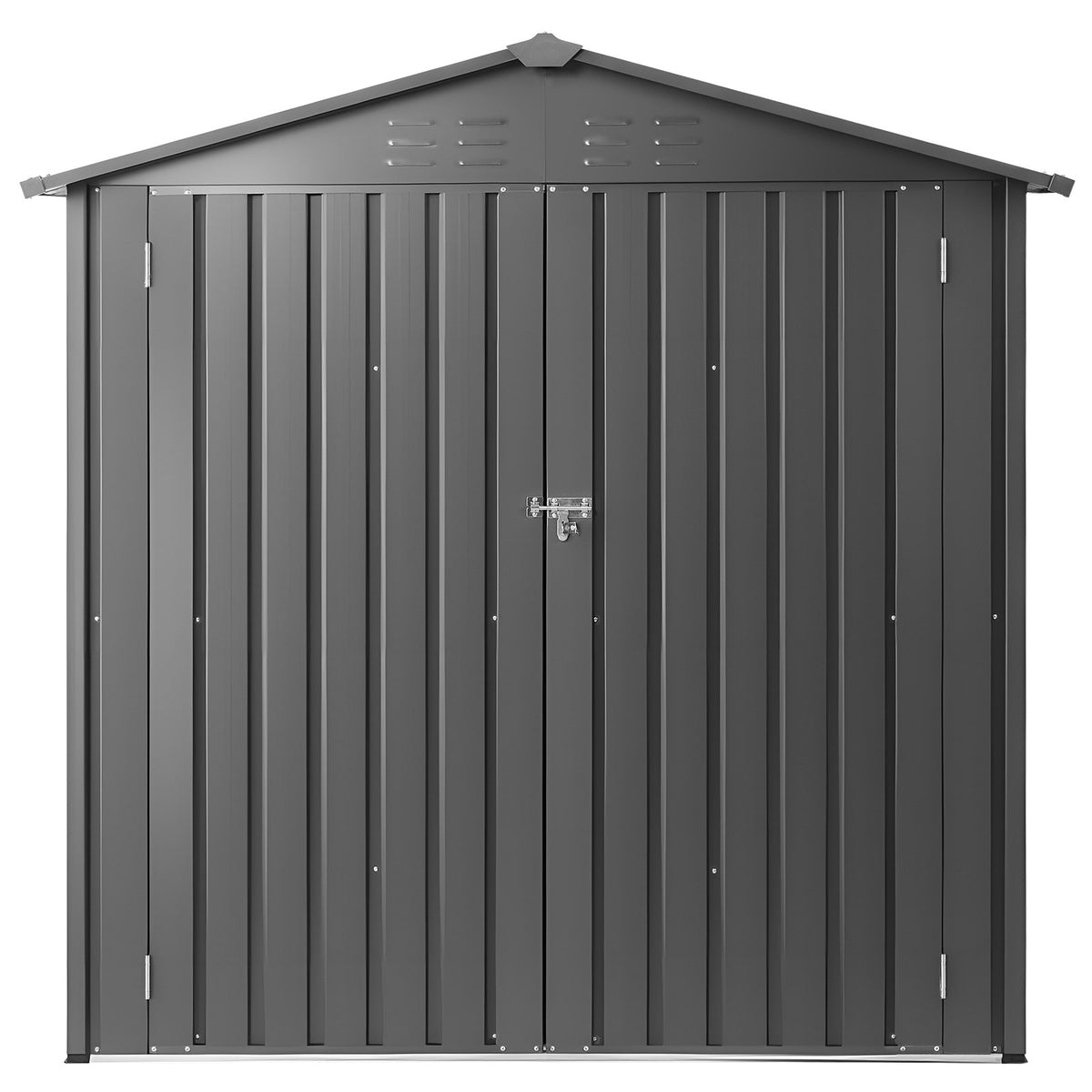 6' x 4' Metal Garden Shed with Lockable Doors & Vents