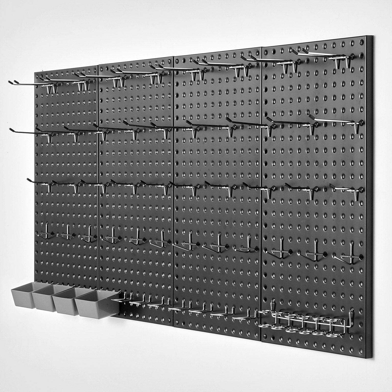 VEVOR Metal Pegboard Panels 4 panels 24" x 12" Wall Organizer for Garage Tool