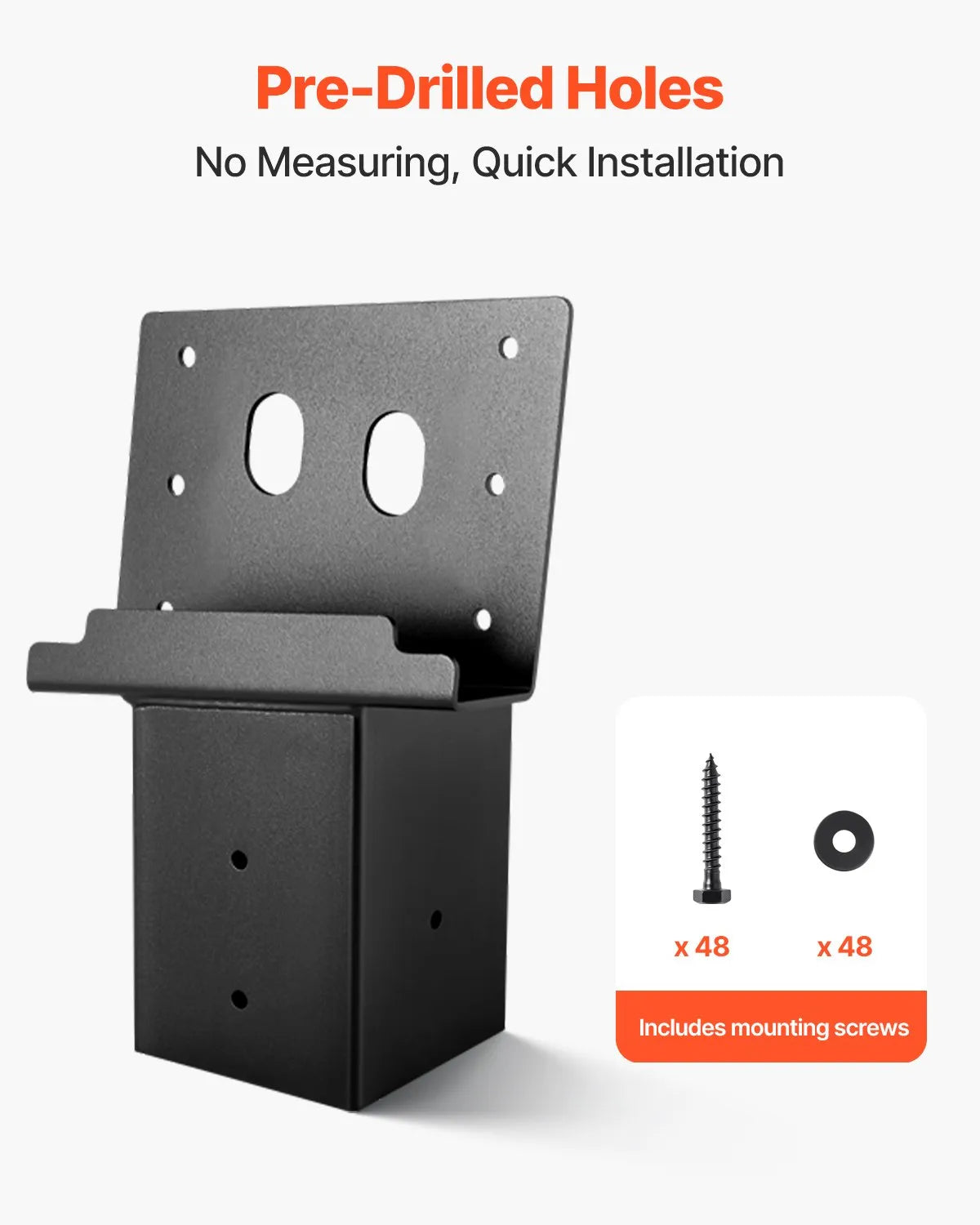 VEVOR Compound Angle Platform Brackets Fit 3.5x3.5 In/88.9x88.9 mm Lumber 4 Pcs