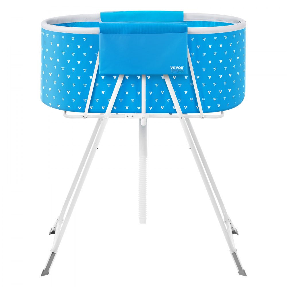 VEVOR Foldable Dog Bathtub Elevated Light Blue Pet Bathing Station for Dog & Cat