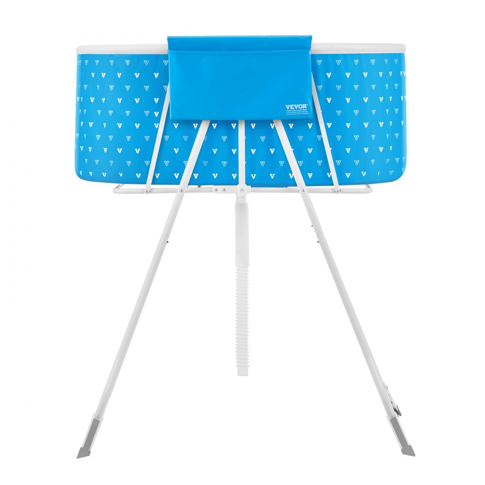 VEVOR Foldable Dog Bathtub Elevated Light Blue Pet Bathing Station for Dog & Cat