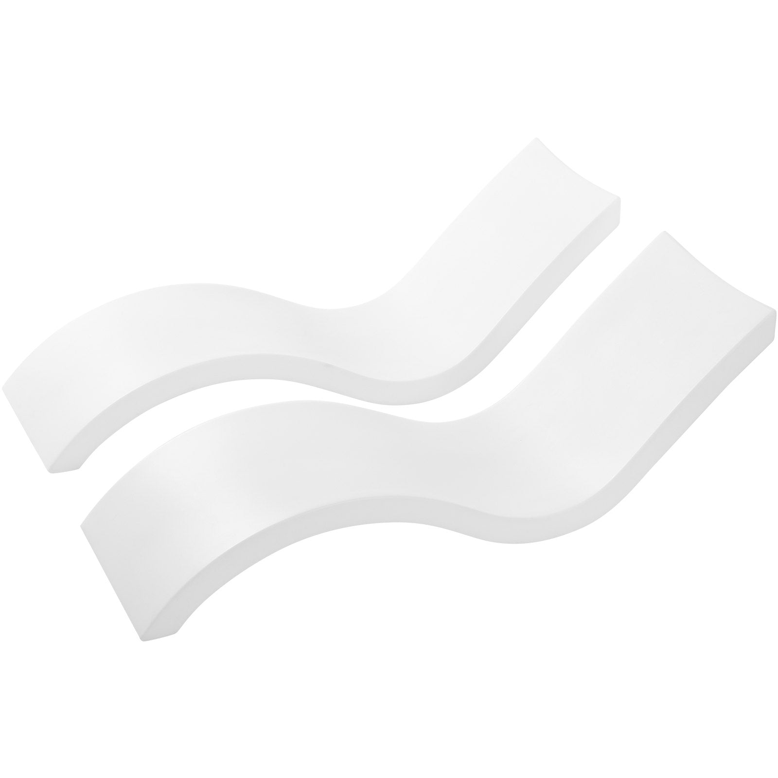 VEVOR in-Pool Lounge Chairs, Set of 2 Chaise Lounger, Inside Pool Lounge Chairs for Water Depths up to 9", Fixed in Pools & Floating on Water, All Pool Types, Poolside & Sun Deck Tanning