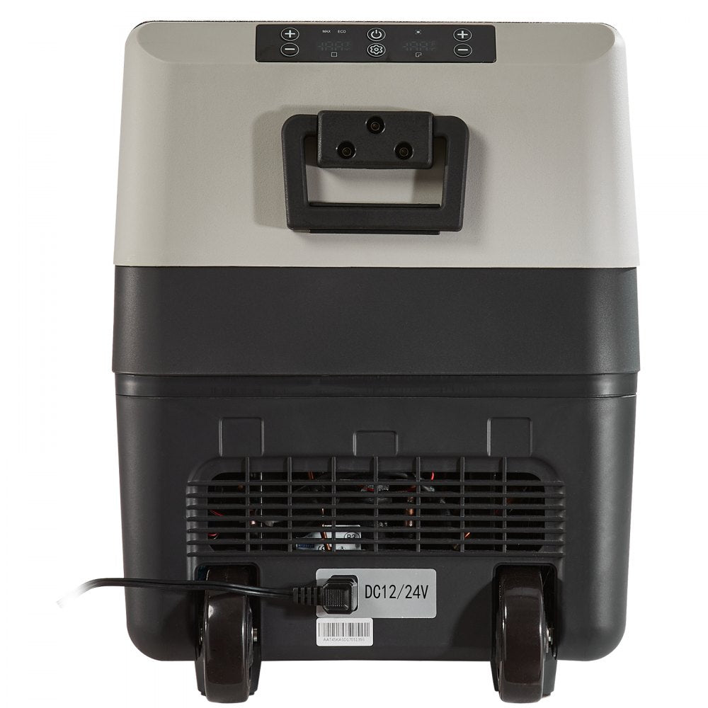 VEVOR Car Refrigerator, 12 Volt Car Refrigerator Fridge, 48 QT/45 L Dual Zone Portable Freezer, -4?-50? Adjustable Range, 12/24V DC and 100-240V AC Compressor Cooler for Outdoor, Camping, Travel, RV