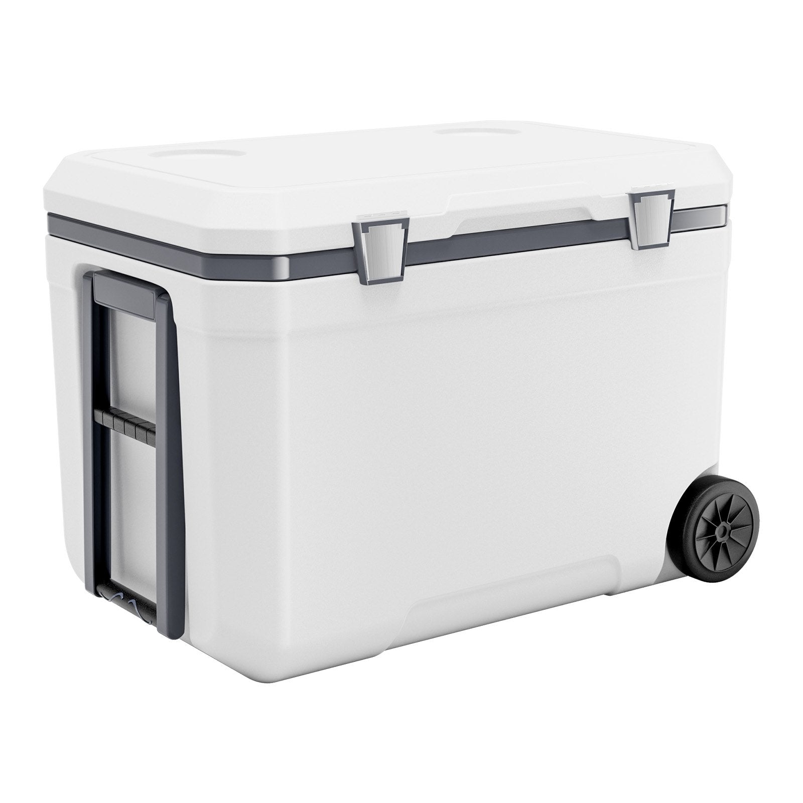 VEVOR Portable Cooler 45 QT Wheeled Cooler 64 Can Capacity with Cup Holder