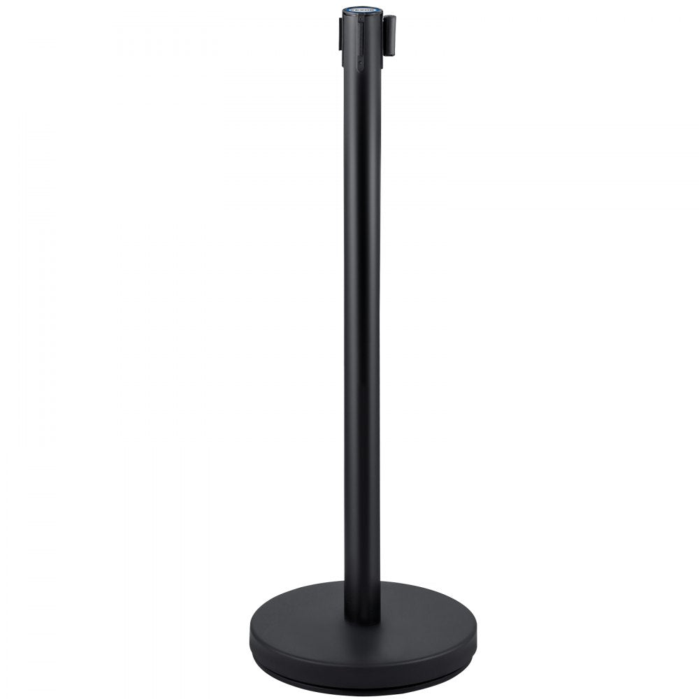 VEVOR Crowd Control Stanchion Stanchion Set 4 Pieces with 6.6 ft/2 m Black Belt