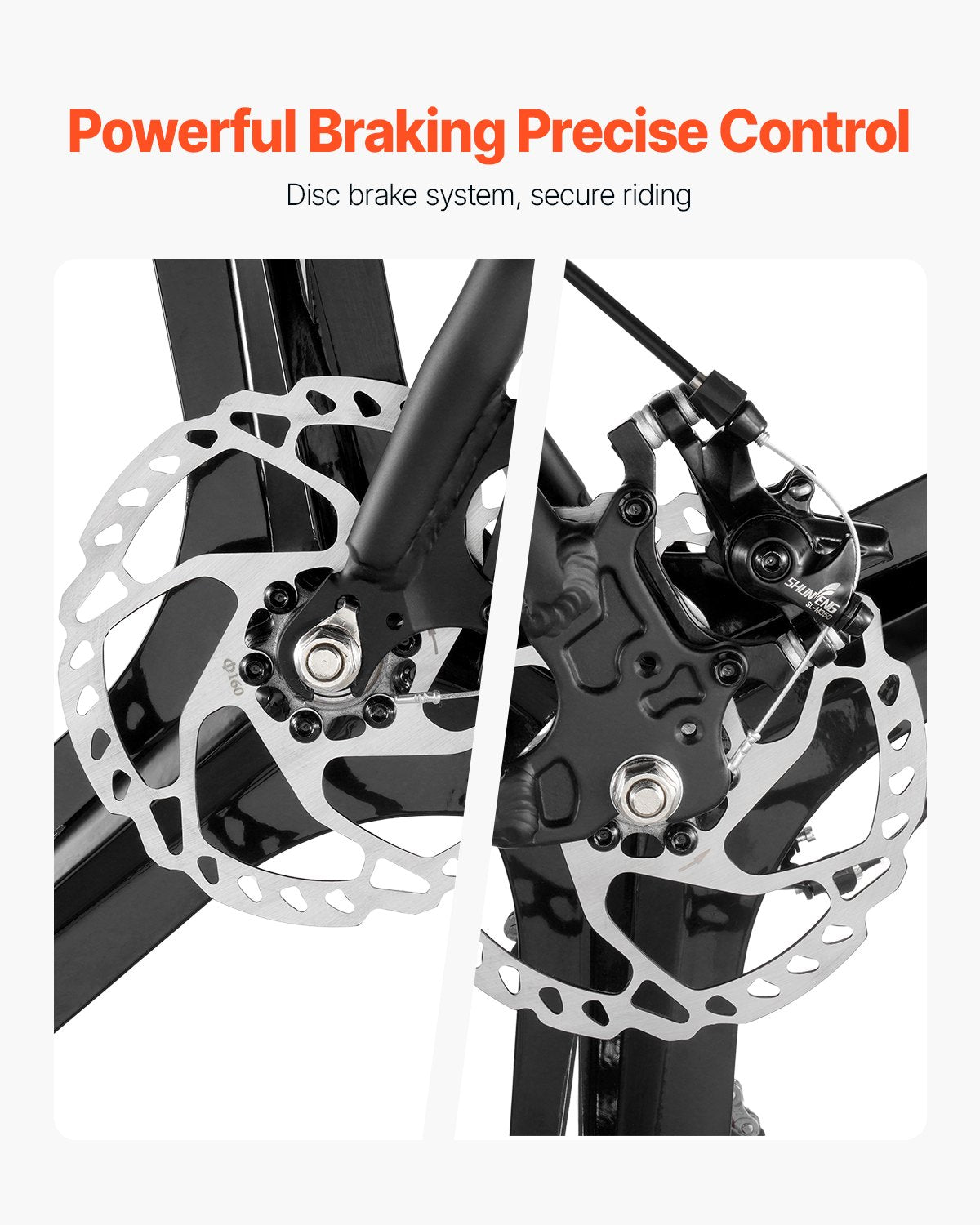 VEVOR Road Bike Racing Bicycle 700C Shimano 14 Speeds Aluminum Alloy Disc Brake