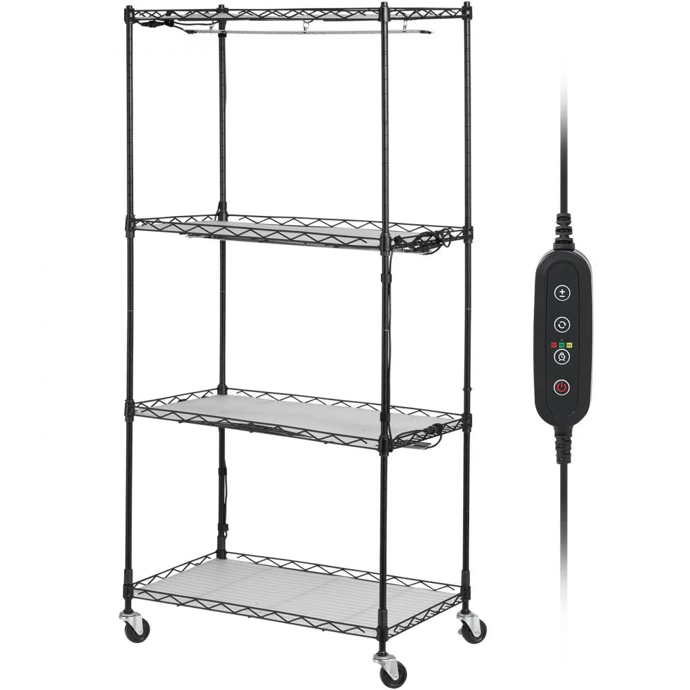 VEVOR Plant Stand with Grow Lights 4 Tiers 45W 49.8" Tall Plant Grow Shelf