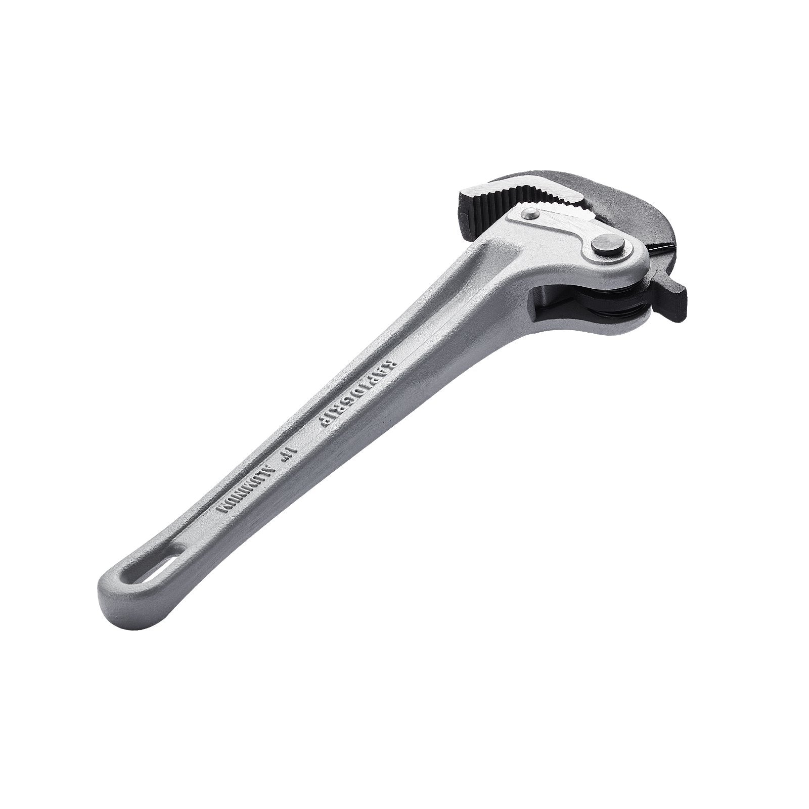 VEVOR Pipe Wrench, 14" Aluminum Straight Pipe Wrench, Automatic Jaw Adjustment, Adjustable Plumbing Wrench, Easy to Carry, Ergonomic Handle, Hangable Design, for Water Pipes, Automotive Repairs