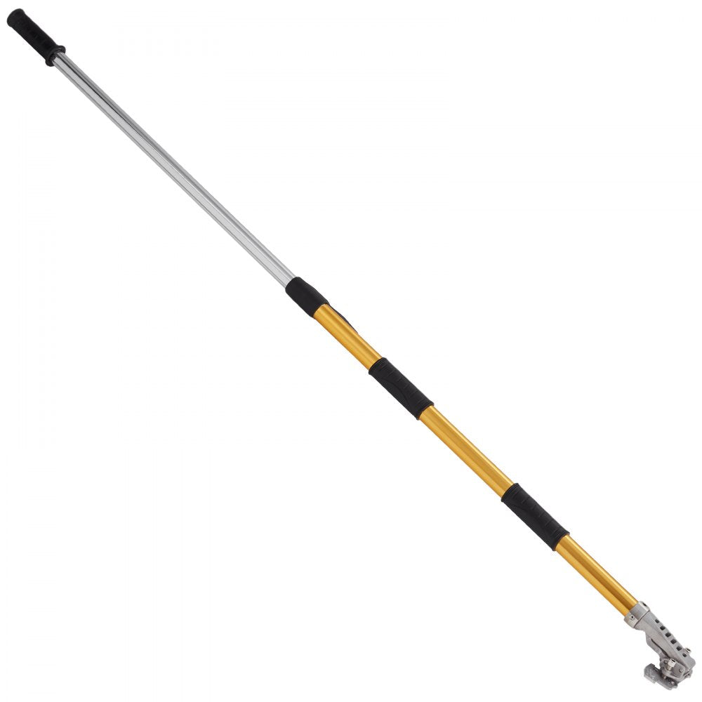 VEVOR Drywall Flat Box Handle, 40''-64'', Anodized Aluminum Flat Finishing Extension Handle, 5-Section Length Adjustable, Non-slip Grip and 360° Painting for Plasterboard, Wallboard, Sheetrock