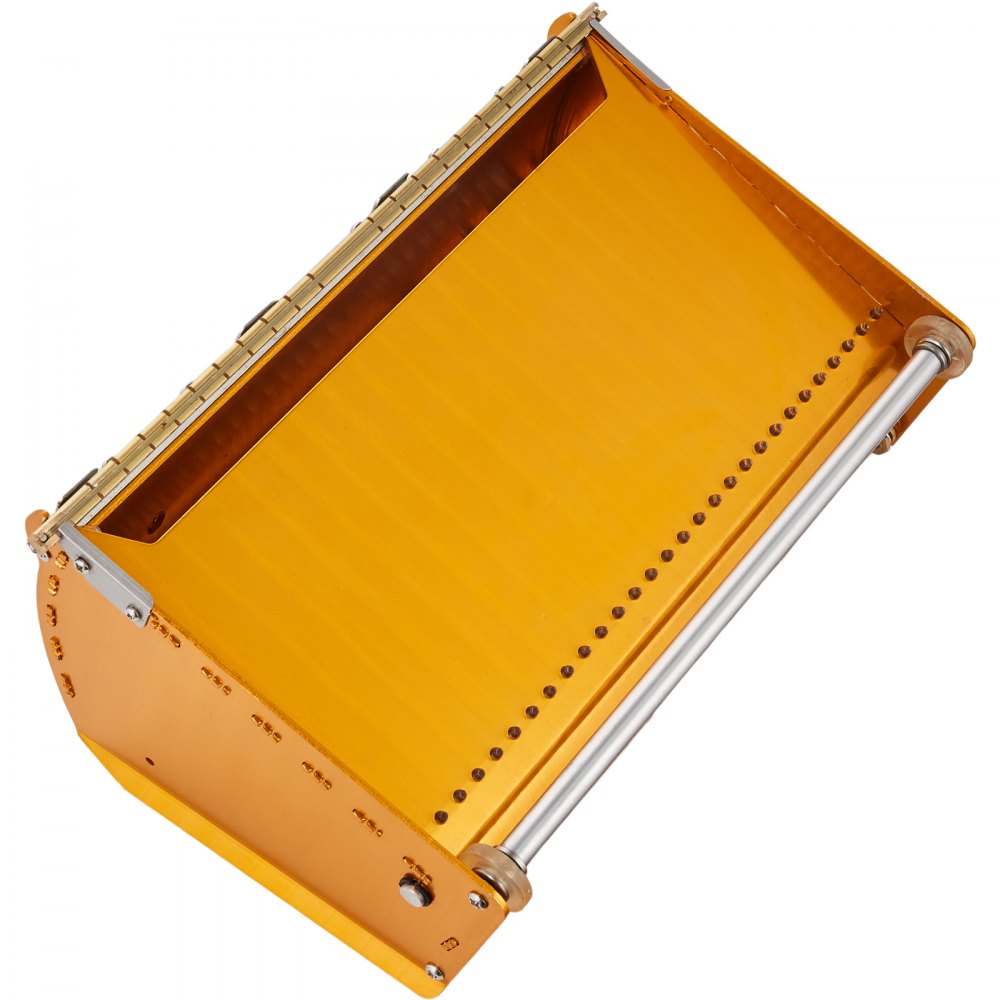 VEVOR Drywall Flat Box, 10-Inch Wide Quick Clean, Aluminum Finishing Mud Box for Plasterboard, Wallboard, Sheetrock, Bonus Mudguard, Extra 2 Stainless Steel Blades (10/12-Inch)