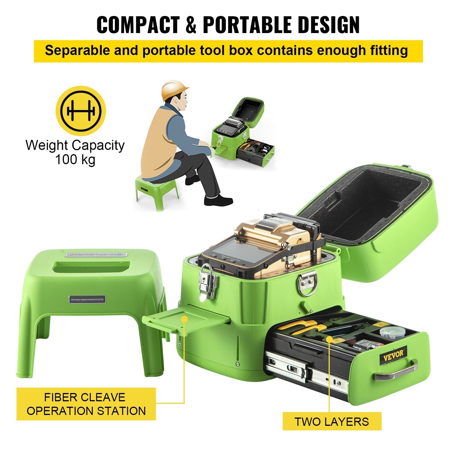 AI-8 Fiber Optic Splicing Machine Fiber Fusion Splicer Ribbon Automatic Kits