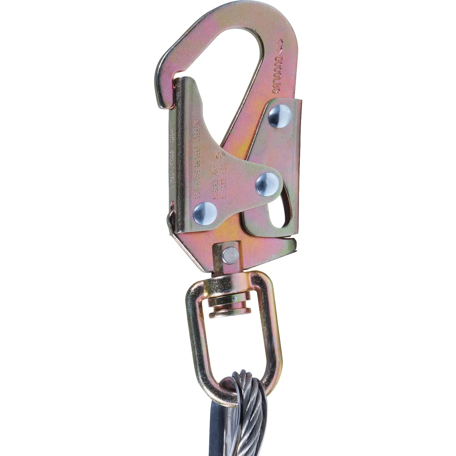 VEVOR Steel Core flipline, 1/2" x 12' Arborist Flipline, Flip Line for Tree Climbing with Alloy Steel Snap Hook, Aluminum Alloy Carabiner and Extra Tool Lanyard, for Arborist, Tree Climbers