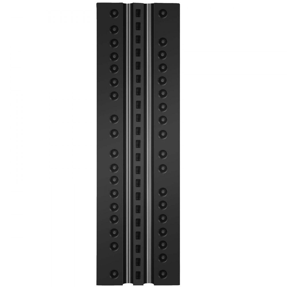 VEVOR 3 Feet Rubber Speed Bump Driveway Modular Heavy Duty Speed Bumps 38.6 x 11.4 x 2.2 Inch 2 Channel Cable Protector Ramp for Garage Gravel Roads Asphalt Concrete