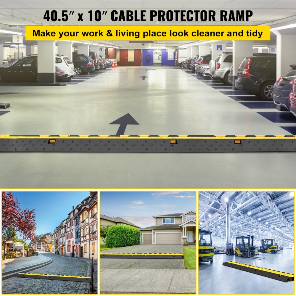 5PCS Dual-Channel Cable Protector Cover 22000LB Capacity Heavy-Duty