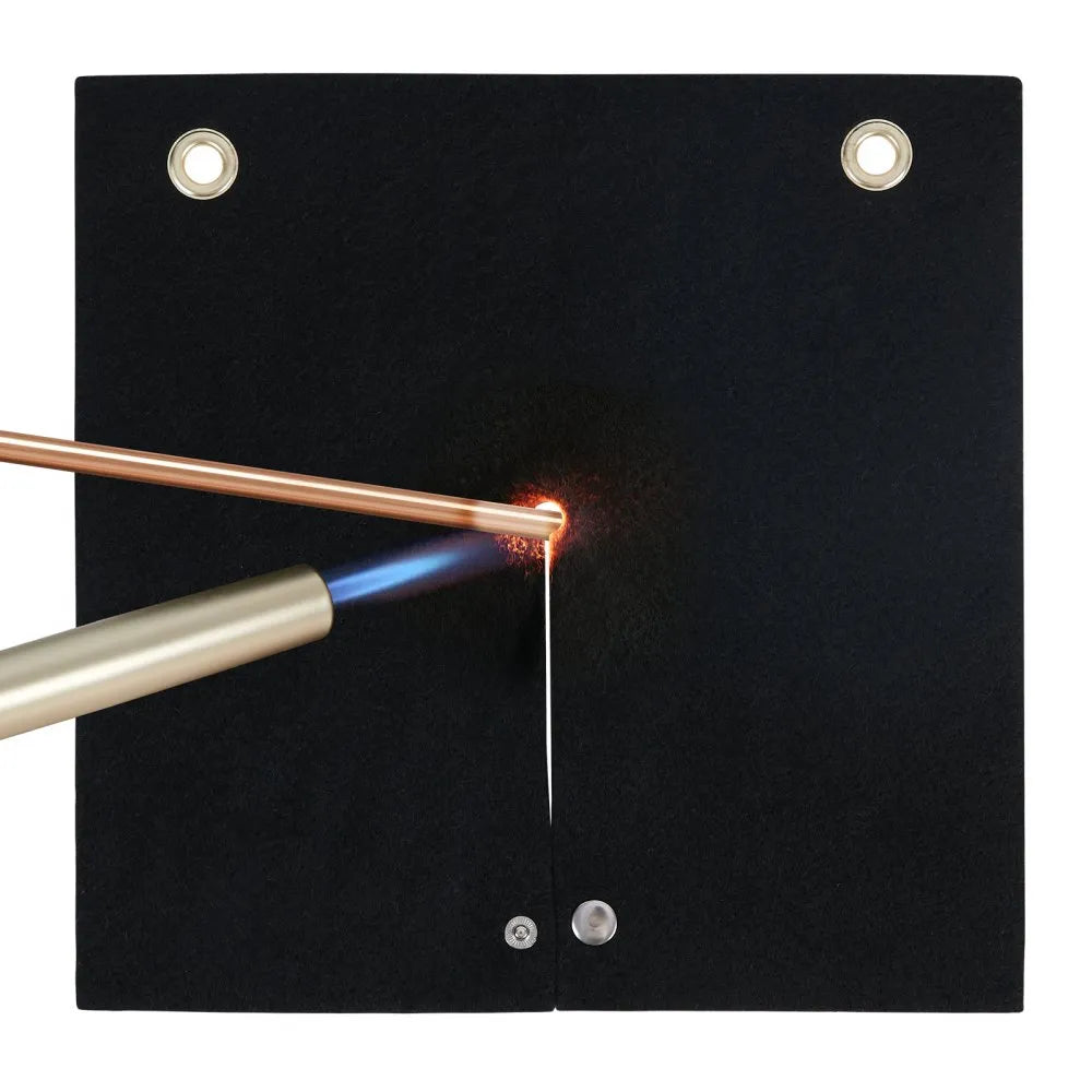 VEVOR Welding Blanket, 12" x 12" Carbon Fiber Heat Shield Welding Mat, Up To 1800°F Heat Resistant, Flame Protector Pad Plumbing Hole Propane Torch, Soldering Pad with Metal Grommets for Copper Pipe