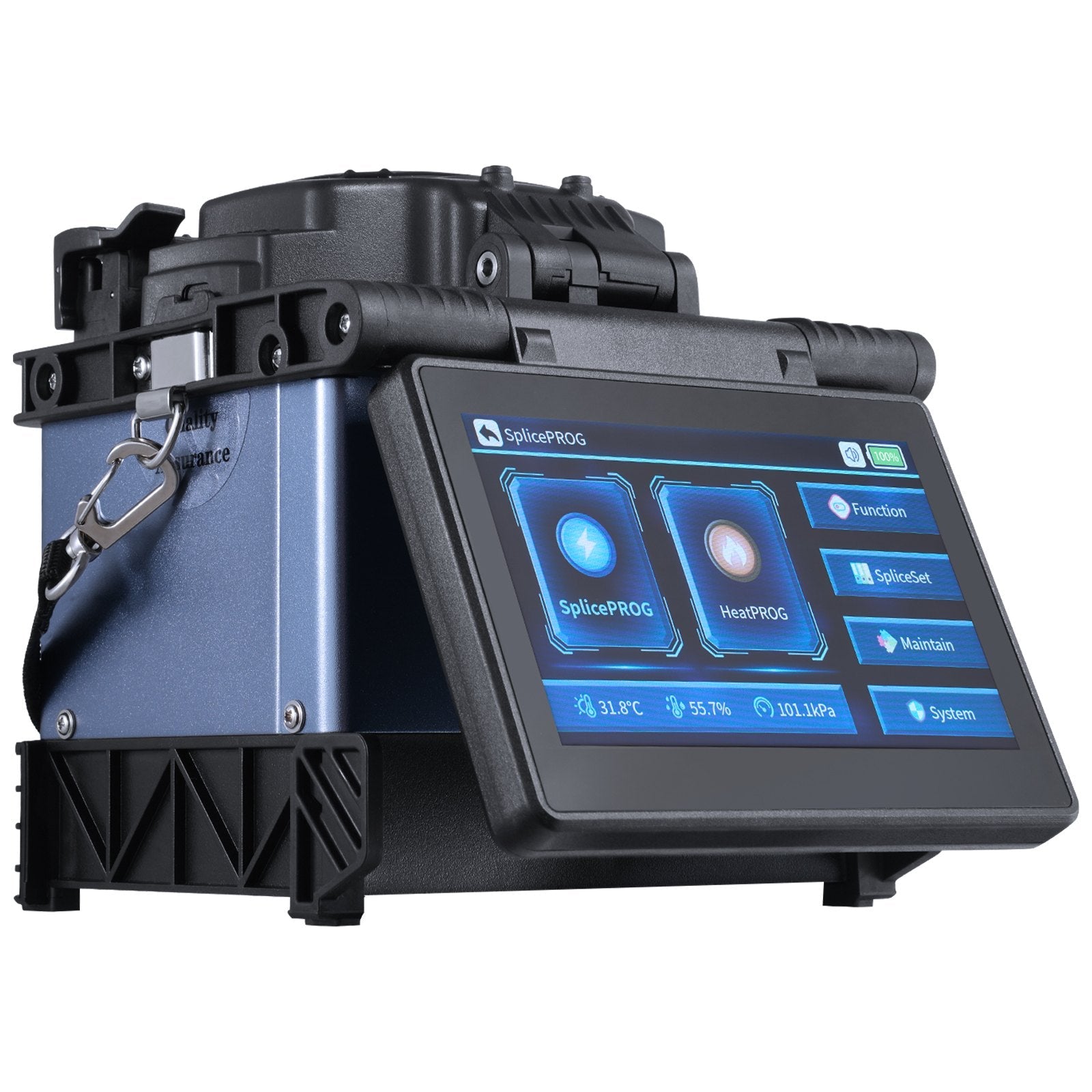 VEVOR Fiber Fusion Splicer 6 Motors Core Alignment 6s Splicing 5" Touch Screen