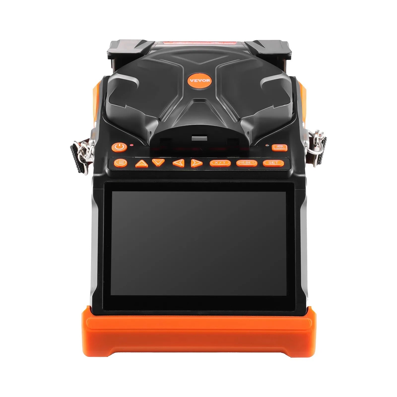 VEVOR Fiber Fusion Splicer 6 Motors, Core & Clad Alignment Fibers Optic Splicer with 6s Fast Splicing and 13s Heating, 5" Touch Screen, 3 in 1 Fiber Holder, 7800mAh Battery for SM MM DS NZDS Fibers