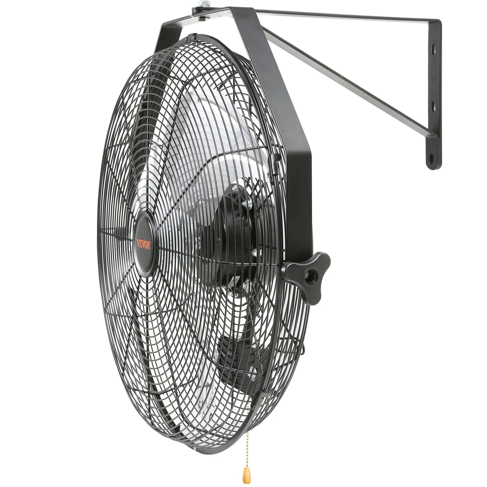 VEVOR Wall Mount Fan, 2 PCS 20 inch Oscillating, 3-speed High Velocity Max. 4000 CFM Industrial Wall Fan for Indoor, Commercial, Residential, Warehouse, Greenhouse, Workshop, Basement, Garage,Black
