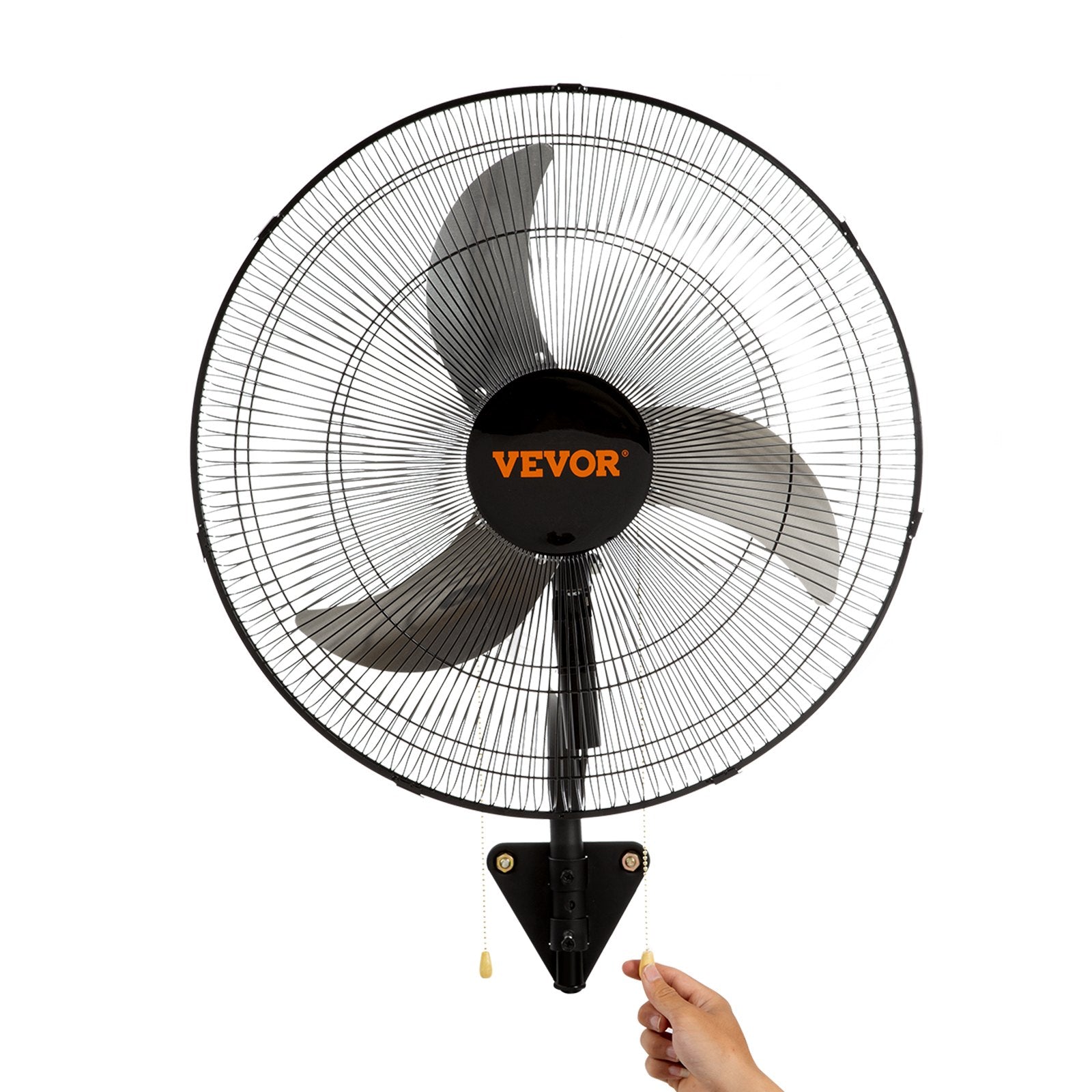 VEVOR Wall Mount Fan, 2 PCS 18 inch Oscillating, 3-speed High Velocity Max. 4000 CFM Industrial Wall Fan for Indoor, Commercial, Residential, Warehouse, Greenhouse, Workshop, Basement, Garage,Black