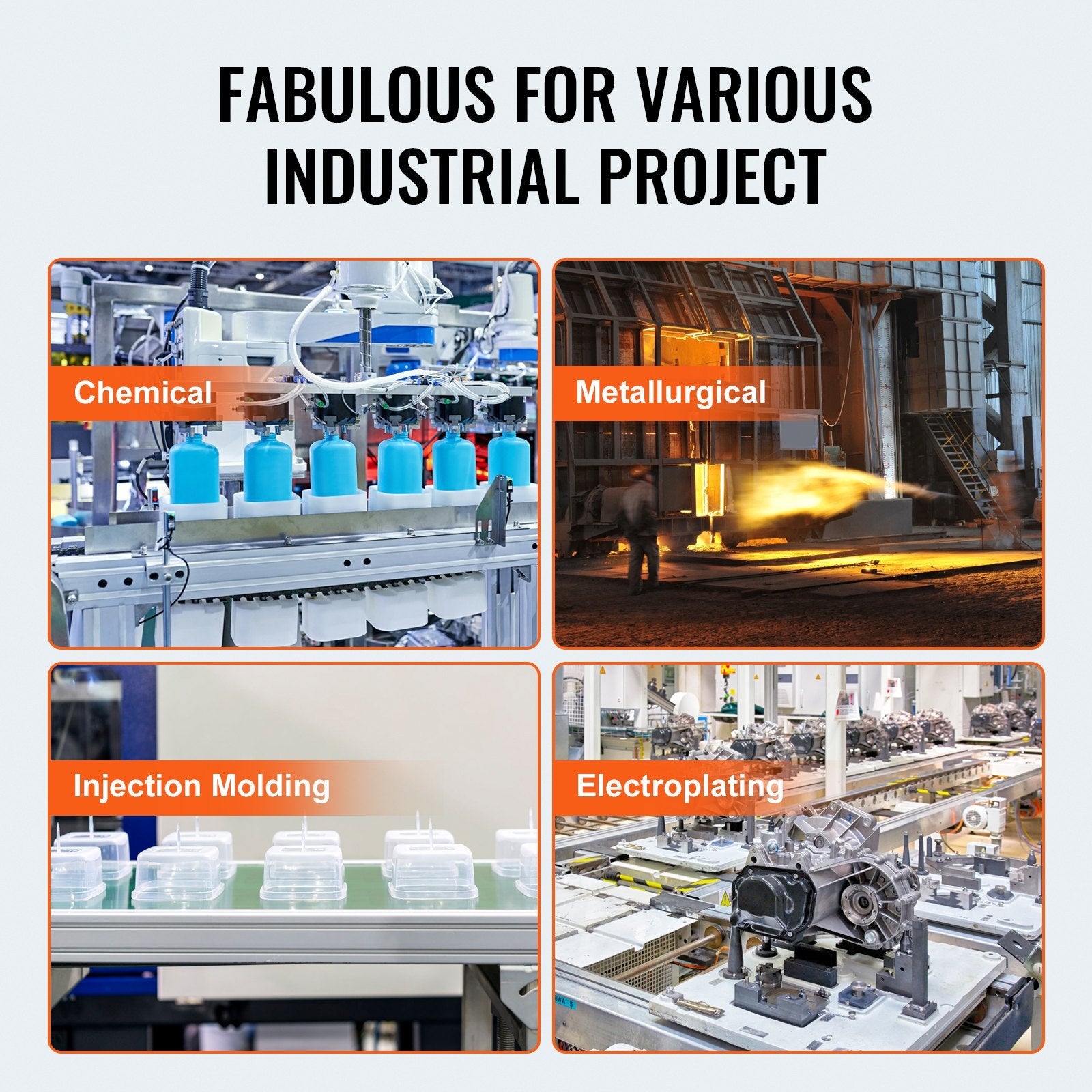 VEVOR Industrial Water Chiller, 9.4HP 16 Gal Air-Cooled Industrial Water Chiller, 15,100 Kcal/h Cooling Capacity with Finned Condenser Micro-Computer Control 60L Water Tank, for Cooling Water