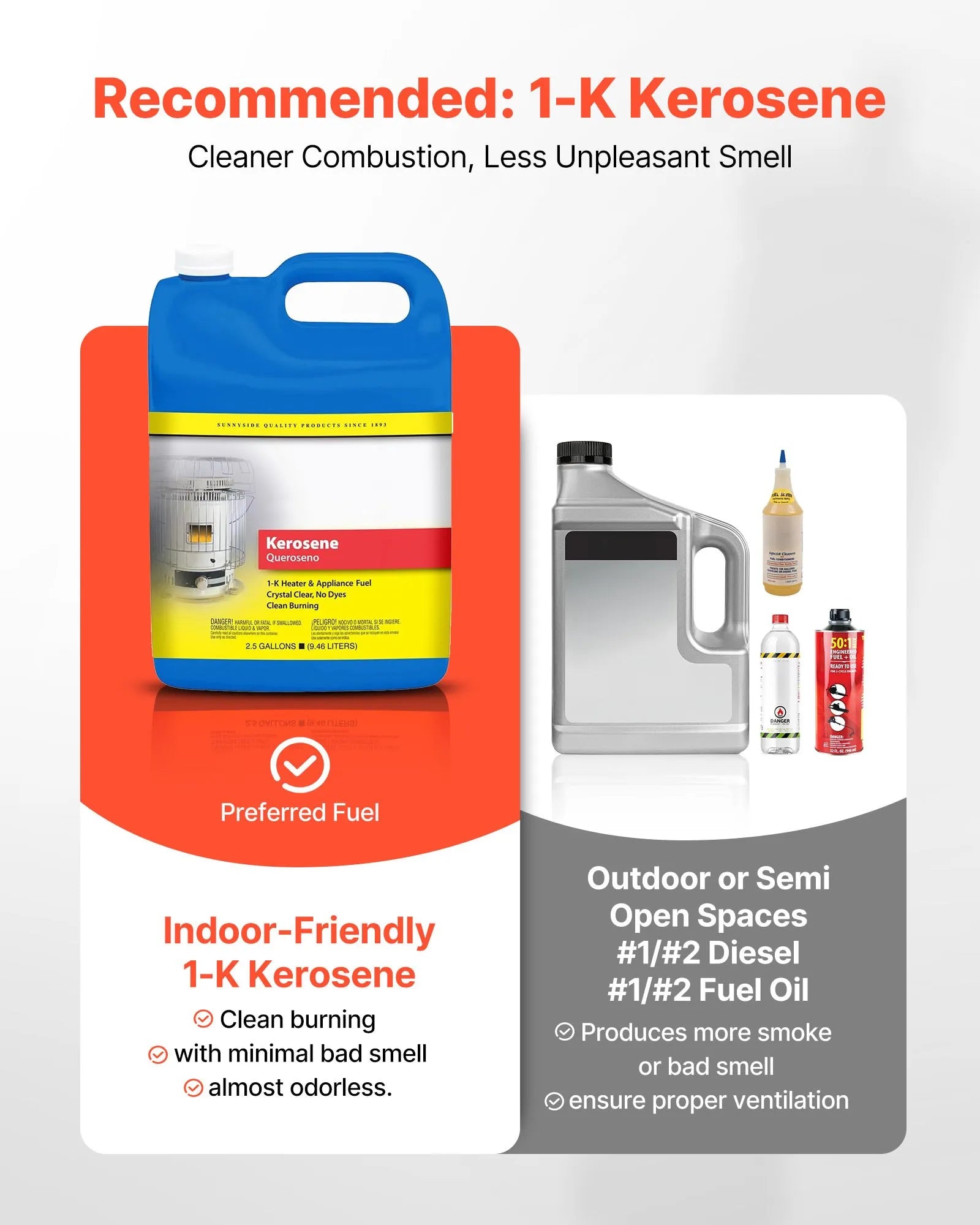 VEVOR 70,000 BTU Radiant Kerosene Diesel Heater – Portable Industrial Space Heater with Adjustable Temperature & Handle for Garage, Jobsite, Workshop, and Warehouse Heating