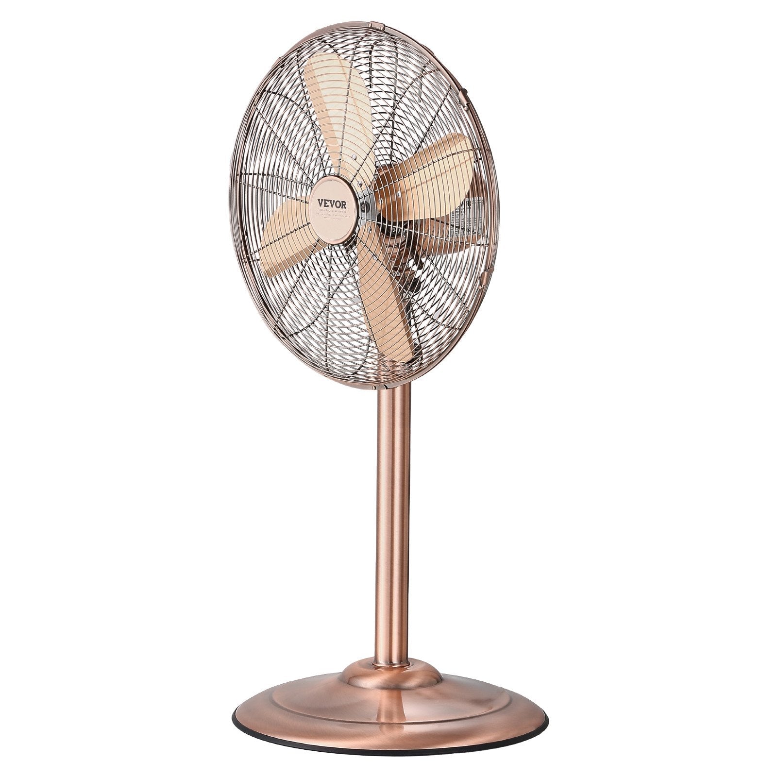 VEVOR 16" 3-Speed Industrial Pedestal Oscillating Fan Height Adjustable Copper