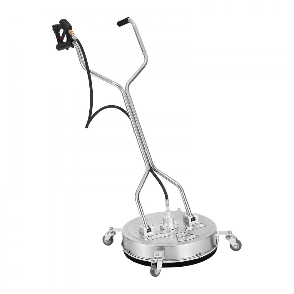 VEVOR 20" Pressure Washer Surface Cleaner w/ Handles & Wheels, Stainless Steel Concrete Cleaner 4500 Max PSI , 3/8"Connector & 1/4" Adapter Power Washer Floor Attachment,For Floor Driveway, Patio